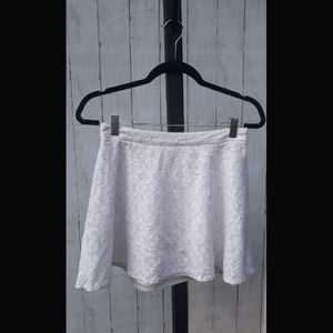 White lace skirt